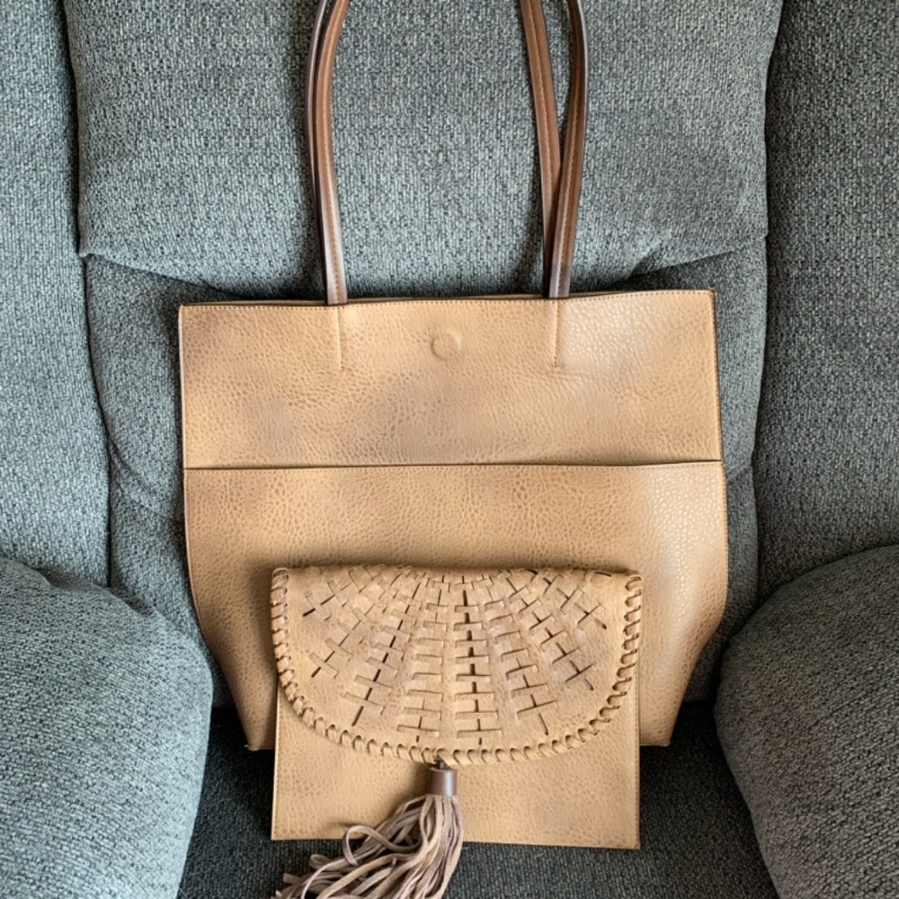 Brown Leather tote.